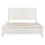  Coaster Furniture Sandy Beach 201309KE Wood Eastern King Storage Panel Bed - Cream White IMAGE 3