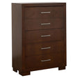  Coaster Furniture Jessica 200715 5-Drawer Bedroom Chest - Cappuccino IMAGE 1