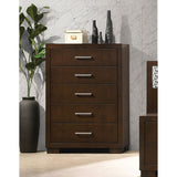  Coaster Furniture Jessica 200715 5-Drawer Bedroom Chest - Cappuccino IMAGE 6