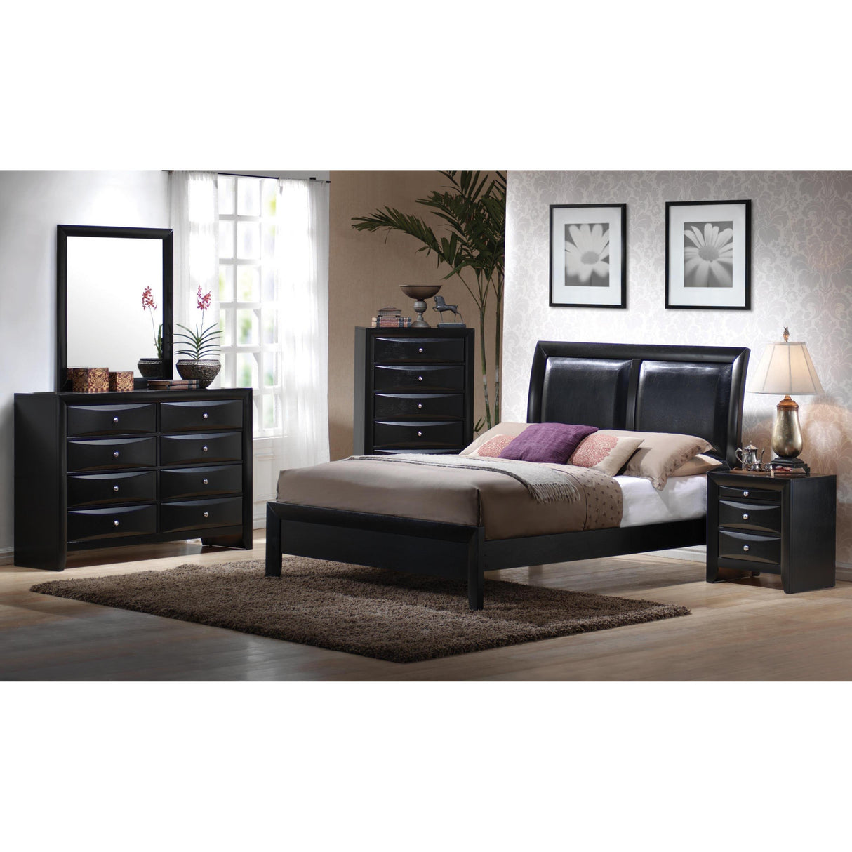  Coaster Furniture Briana 200704 Dresser Mirror - Black IMAGE 3