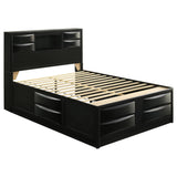  Coaster Furniture Briana 202701Q Wood Queen Storage Bookcase Bed - Black IMAGE 1