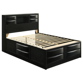  Coaster Furniture Briana 202701Q Wood Queen Storage Bookcase Bed - Black IMAGE 1