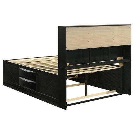  Coaster Furniture Briana 202701Q Wood Queen Storage Bookcase Bed - Black IMAGE 4
