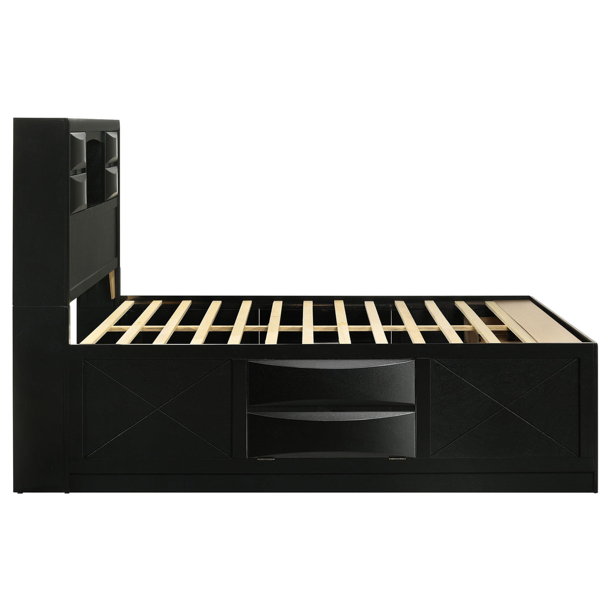 Coaster Furniture Briana 202701Q Wood Queen Storage Bookcase Bed - Black IMAGE 5