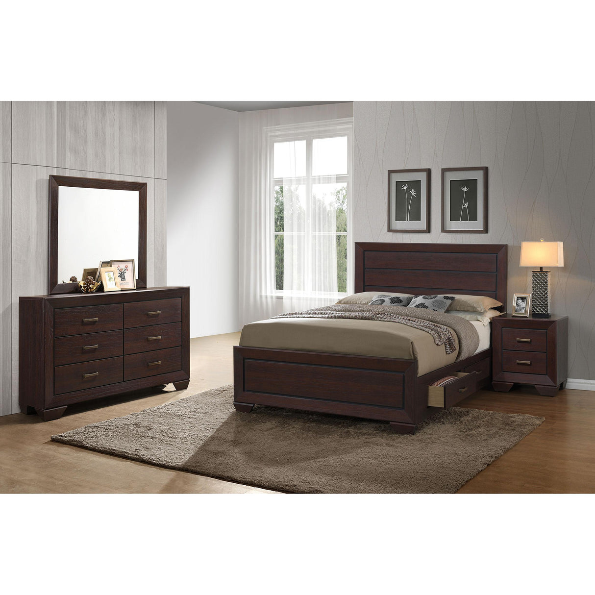  Coaster Furniture Kauffman 204390Q 6 pc Queen Bedroom Set with Storage IMAGE 1