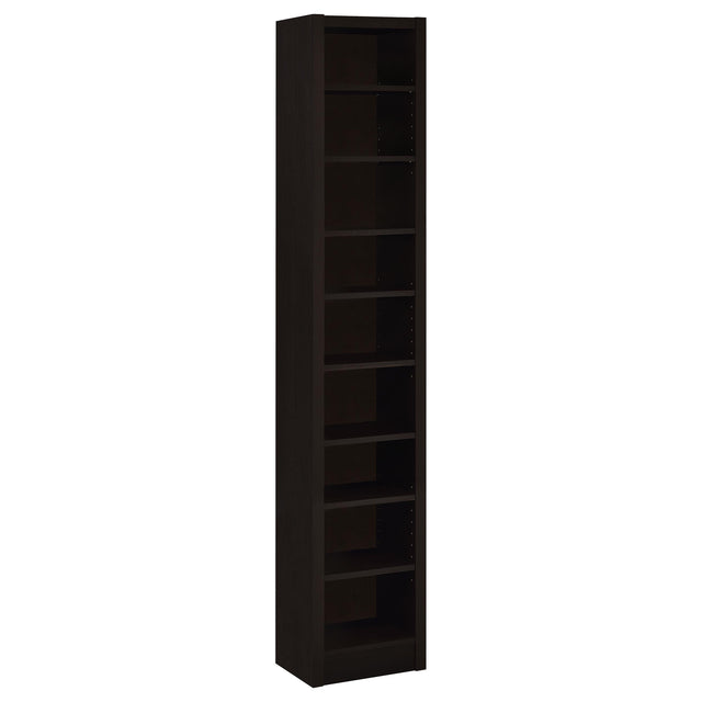  Coaster Furniture Eliam 800285 71-inch 9-shelf Bookcase - Cappuccino IMAGE 1