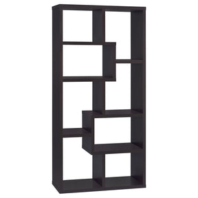  Coaster Furniture Theo 800264 71-inch 7-shelf Bookshelf - Cappuccino IMAGE 1