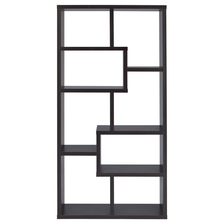  Coaster Furniture Theo 800264 71-inch 7-shelf Bookshelf - Cappuccino IMAGE 2