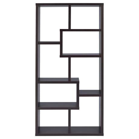  Coaster Furniture Theo 800264 71-inch 7-shelf Bookshelf - Cappuccino IMAGE 6