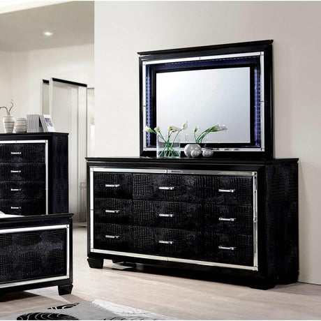  Furniture of America Bellanova CM7979BK 6 pc Queen Upholstered Panel Bedroom Set IMAGE 4