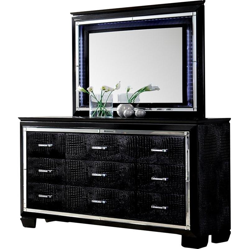  Furniture of America Bellanova CM7979BK 6 pc Queen Upholstered Panel Bedroom Set IMAGE 5