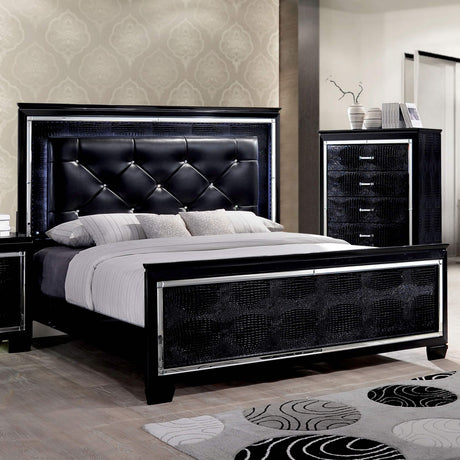  Furniture of America Bellanova CM7979BK 6 pc King Upholstered Panel Bedroom Set IMAGE 2
