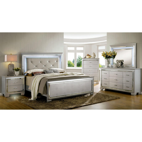 Furniture of America Bellanova CM7979SV 6 pc King Upholstered Panel Bedroom Set IMAGE 1