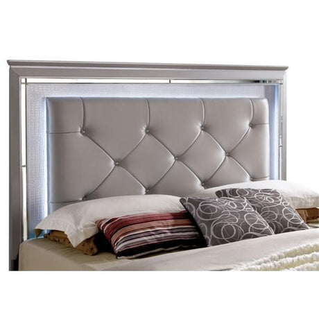  Furniture of America Bellanova CM7979SV 6 pc King Upholstered Panel Bedroom Set IMAGE 3