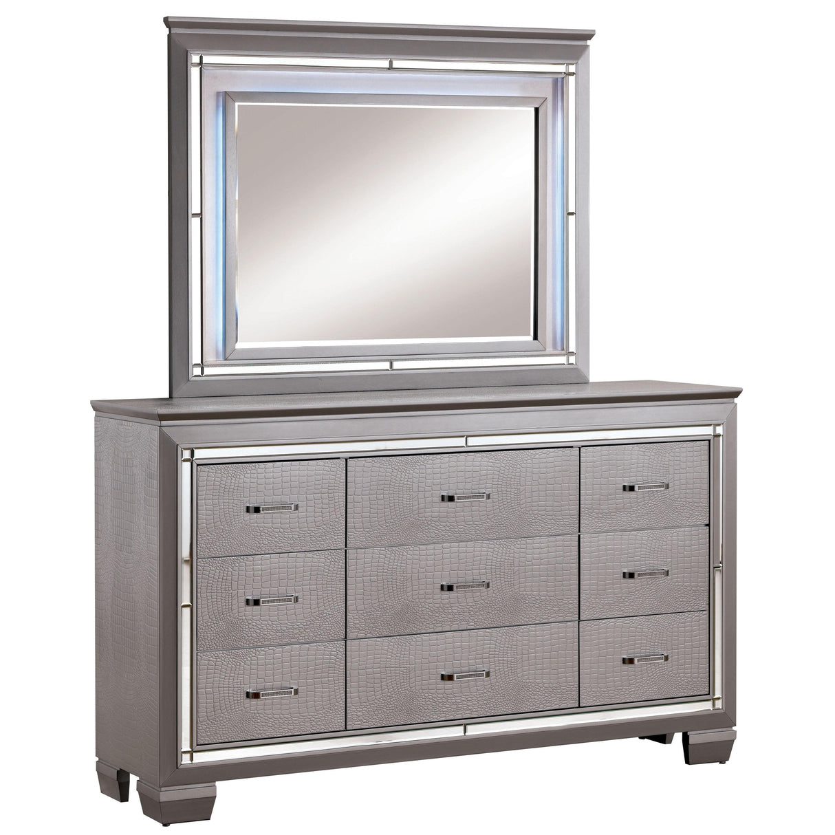  Furniture of America Bellanova CM7979SV 6 pc King Upholstered Panel Bedroom Set IMAGE 7
