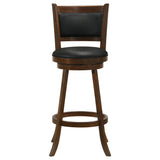  Coaster Furniture Broxton 101920 Upholstered Swivel Bar Chair - Chestnut (Set of 2) IMAGE 2