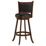  Coaster Furniture Broxton 101920 Upholstered Swivel Bar Chair - Chestnut (Set of 2) IMAGE 5