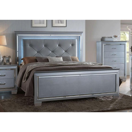  Crown Mark Lillian B7100 7 pc Queen Panel Bedroom Set IMAGE 2