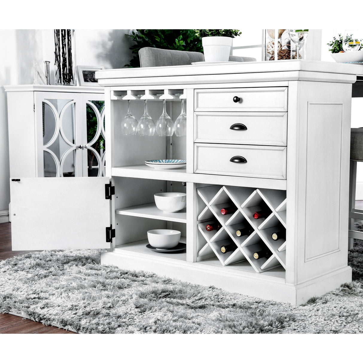  Furniture of America Sutton CM3390PT-5PC 5 pc Counter Height Dining Set IMAGE 4