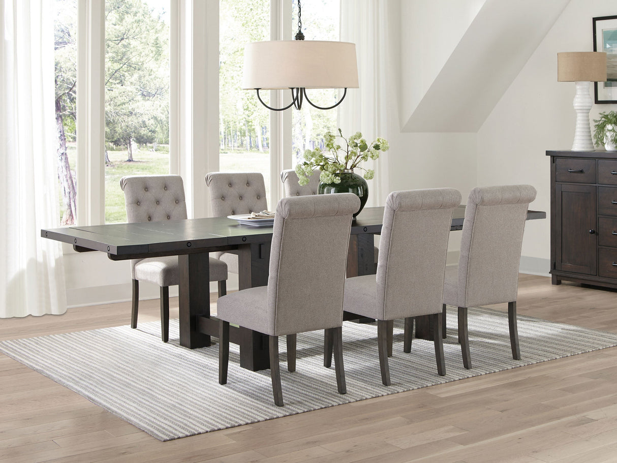 Calandra Rectangular Dining Set With Extension Leaf