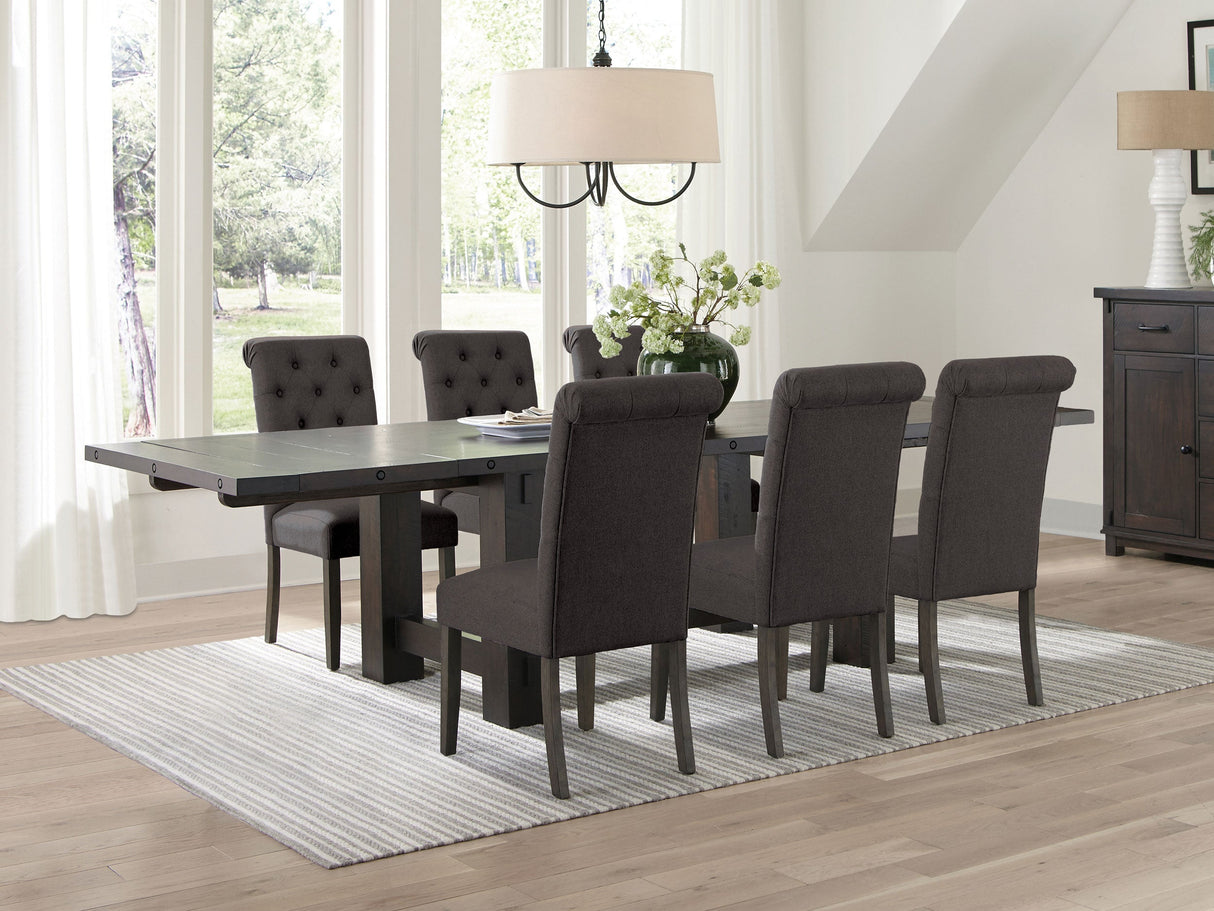 Calandra Rectangular Dining Set With Extension Leaf