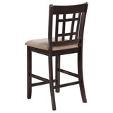 Coaster Furniture Lavon 105279 Wood Counter Chair - Tan and Espresso (Set of 2) IMAGE 5