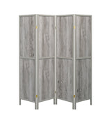 Deepika 4-panel Folding Screen Grey Driftwood