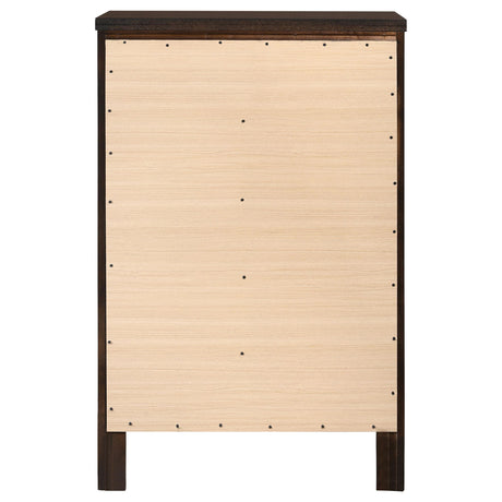  Coaster Furniture Carlton 202095 5-Drawer Bedroom Chest - Cappuccino IMAGE 6