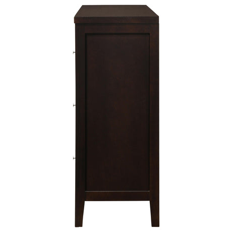  Coaster Furniture Carlton 202093 6-Drawer Dresser - Cappuccino IMAGE 4