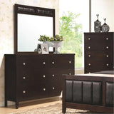  Coaster Furniture Carlton 202094 Dresser Mirror - Cappuccino IMAGE 2