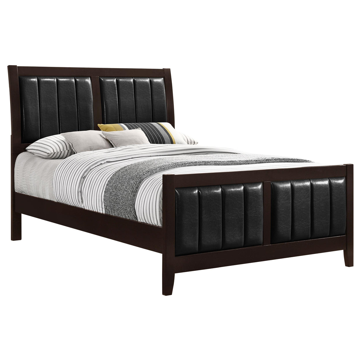  Coaster Furniture Carlton 202091KW Wood California King Panel Bed - Cappuccino IMAGE 2