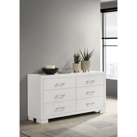  Coaster Furniture Jessica 202993 6-Drawer Dresser - Snow White IMAGE 9