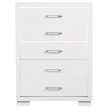  Coaster Furniture Jessica 202995 5-Drawer Bedroom Chest - Snow White IMAGE 2