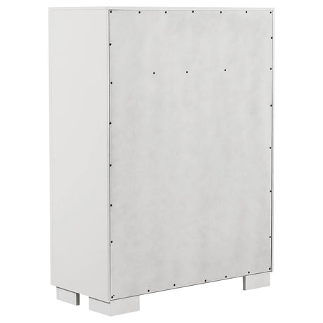  Coaster Furniture Jessica 202995 5-Drawer Bedroom Chest - Snow White IMAGE 5