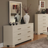  Coaster Furniture Jessica 202994 Dresser Mirror - Snow White IMAGE 2