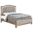 Bling Game Eastern King Panel Bed Metallic Platinum image