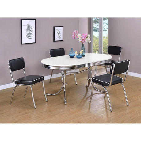  Coaster Furniture Retro 2066 Upholstered Dining Side Chair - Black (Set of 2) IMAGE 10