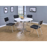  Coaster Furniture Retro 2066 Upholstered Dining Side Chair - Black (Set of 2) IMAGE 12