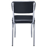  Coaster Furniture Retro 2066 Upholstered Dining Side Chair - Black (Set of 2) IMAGE 6
