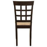  Coaster Furniture Gabriel 100772 Lattice Back Dining Side Chair - Cappuccino (Set of 2) IMAGE 6