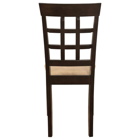  Coaster Furniture Gabriel 100772 Lattice Back Dining Side Chair - Cappuccino (Set of 2) IMAGE 6