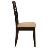  Coaster Furniture Gabriel 100772 Lattice Back Dining Side Chair - Cappuccino (Set of 2) IMAGE 7
