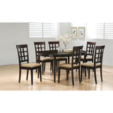  Coaster Furniture Gabriel 100772 Lattice Back Dining Side Chair - Cappuccino (Set of 2) IMAGE 9
