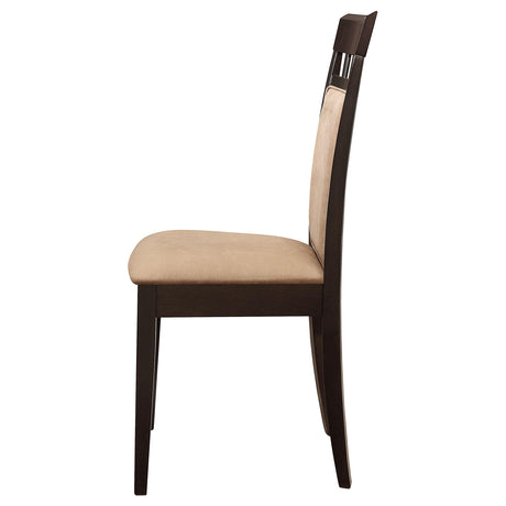  Coaster Furniture Gabriel 100773 Closed Back Dining Side Chair - Cappuccino (Set of 2) IMAGE 4