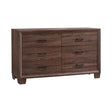 Brandon 6-drawer Dresser Medium Warm Brown image