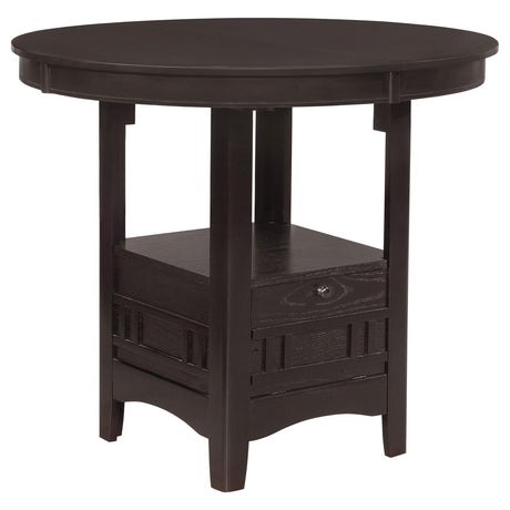  Coaster Furniture Lavon 102888 Oval 60-inch Extension Counter Dining Table - Espresso IMAGE 2
