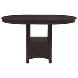  Coaster Furniture Lavon 102888 Oval 60-inch Extension Counter Dining Table - Espresso IMAGE 3
