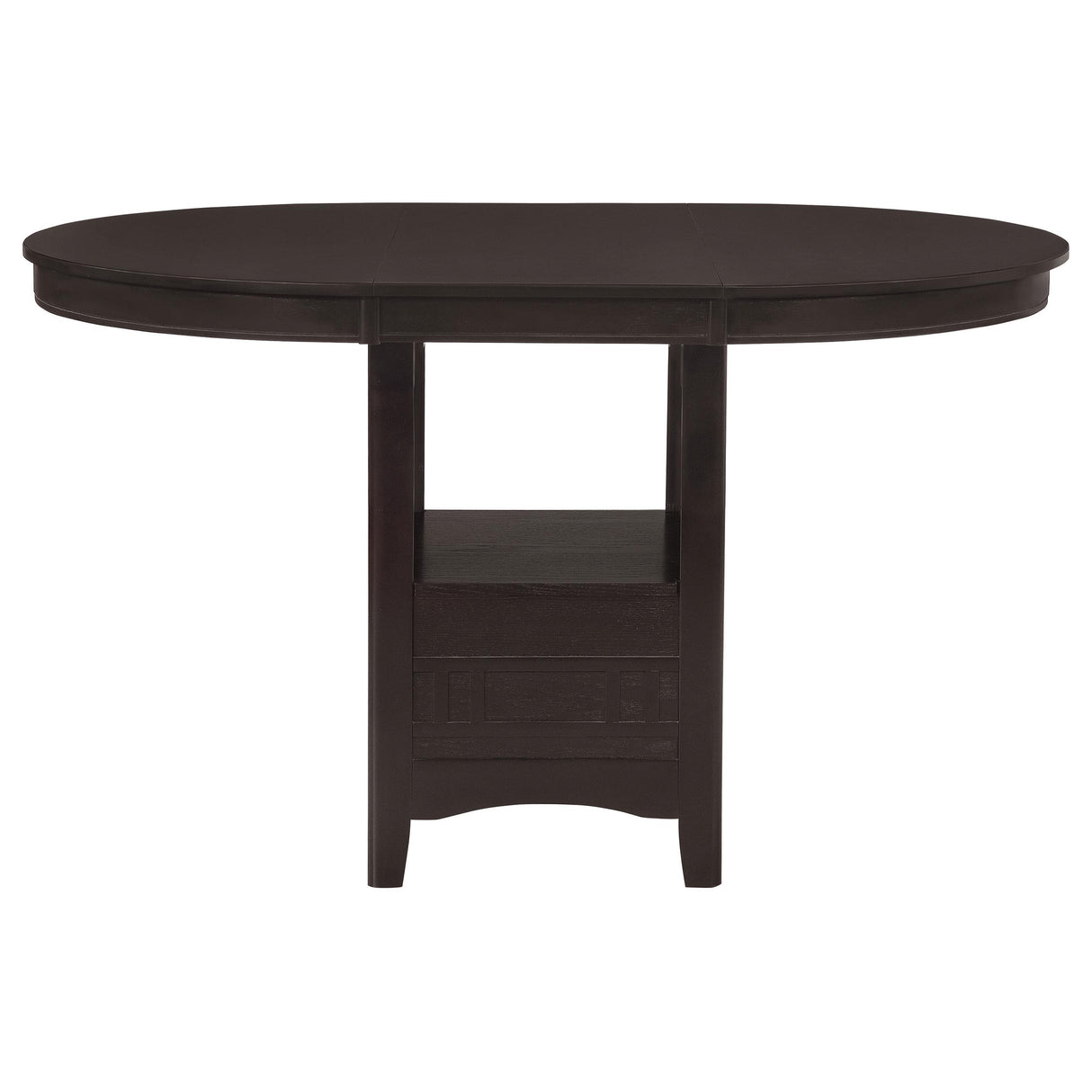  Coaster Furniture Lavon 102888 Oval 60-inch Extension Counter Dining Table - Espresso IMAGE 4