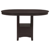  Coaster Furniture Lavon 102888 Oval 60-inch Extension Counter Dining Table - Espresso IMAGE 4