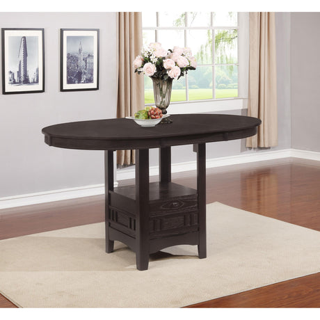  Coaster Furniture Lavon 102888 Oval 60-inch Extension Counter Dining Table - Espresso IMAGE 6